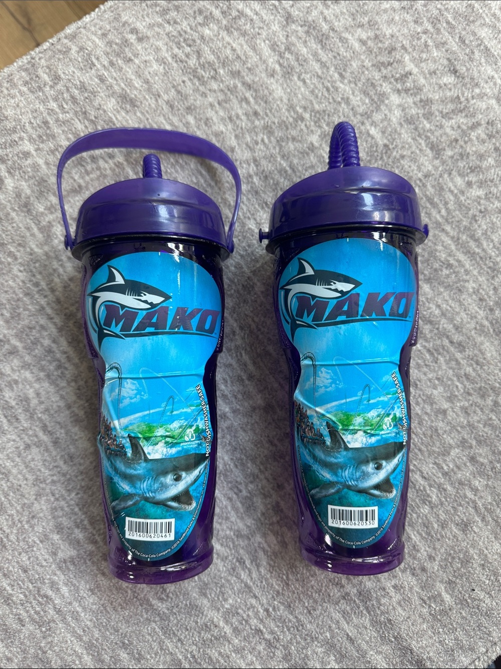 Lot of 2 Sea World Mako Cups Purple